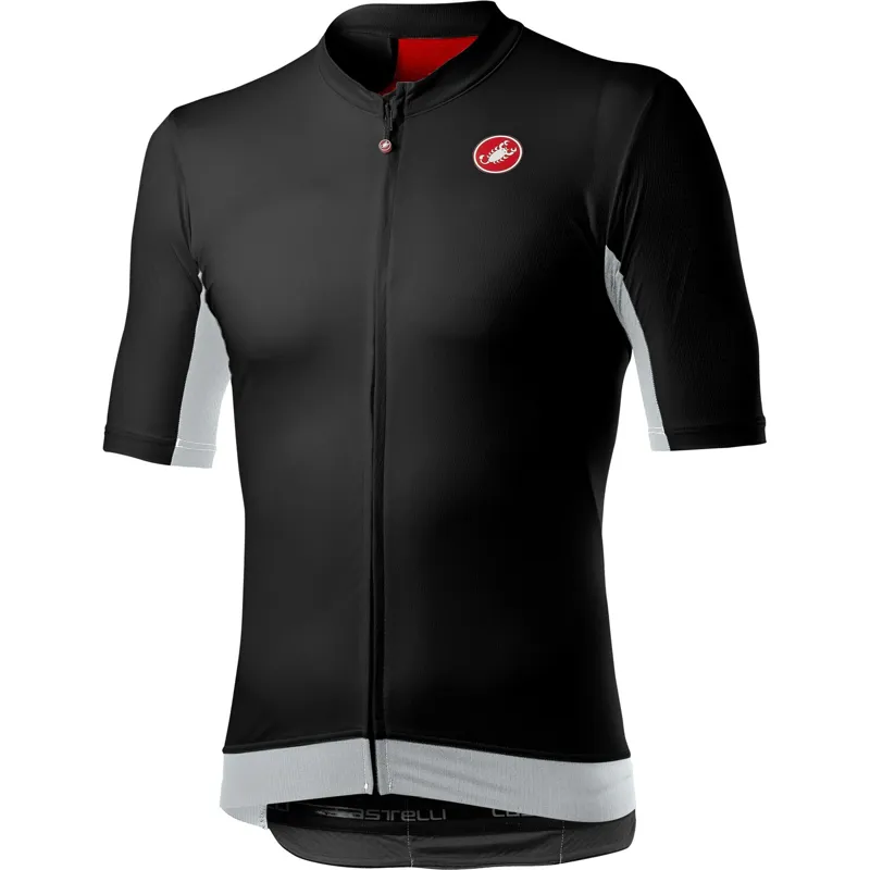 Castelli Vantaggio Jersey Black/Silver Gray