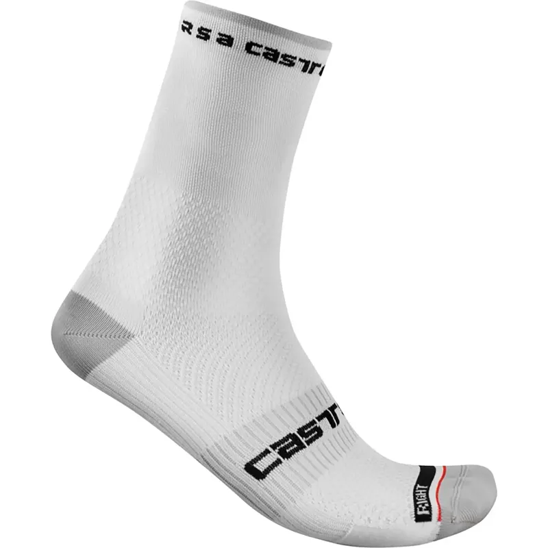 Castelli Rosso Corsa Pro 15 Socks White