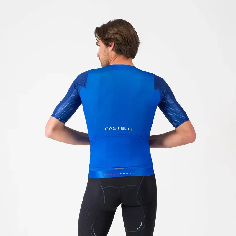 Castelli Aero Race 8S Jersey in Azzurro Italia-1