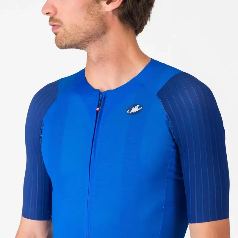 Castelli Aero Race 8S Jersey in Azzurro Italia-2