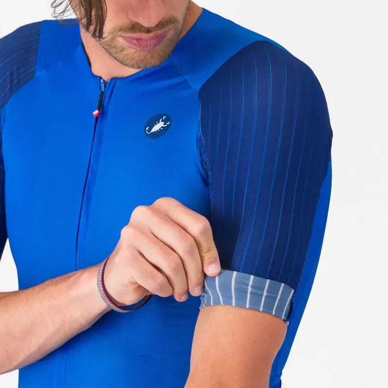 Castelli Aero Race 8S Jersey in Azzurro Italia-3
