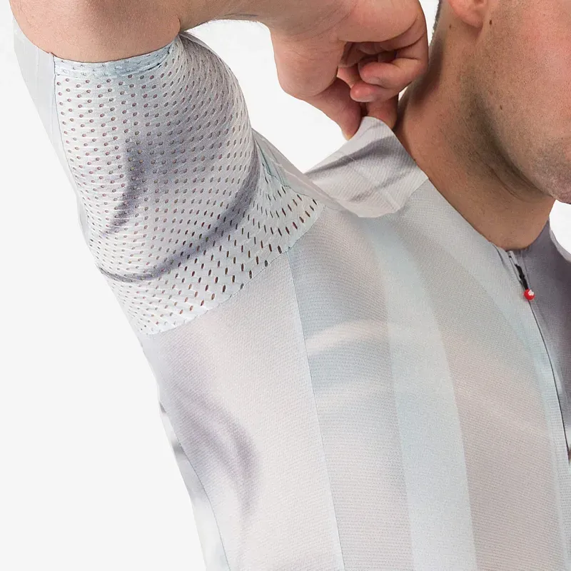 Castelli Aero Race 8S Jersey in Silver Grey/Smoky Grey-2