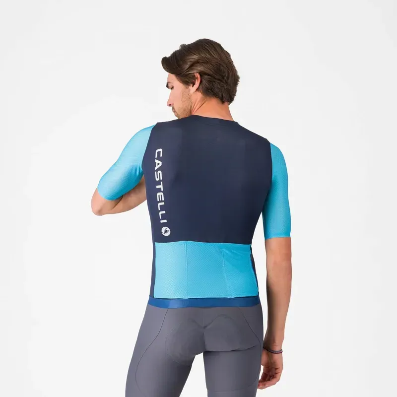Castelli Corretto Jersey in Belgian Blue/Blue Fiamma/White-1