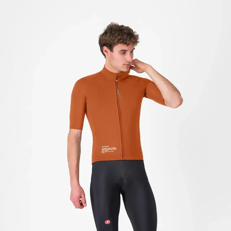 Castelli Do.Di.Ci. Short Sleeve Winter Road Cycling Jacket in Mocha