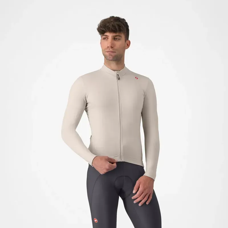 Castelli Espresso Thermal Jersey in Clay/Dark Grey