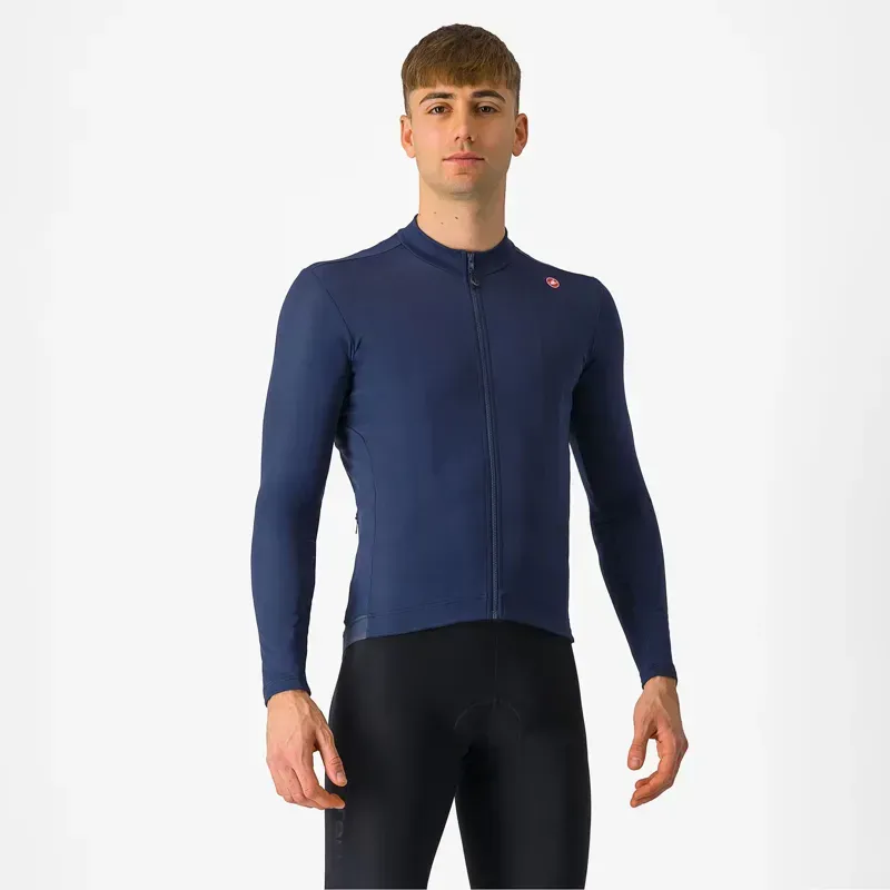 Castelli Espresso Thermal Jersey in Belgian Blue