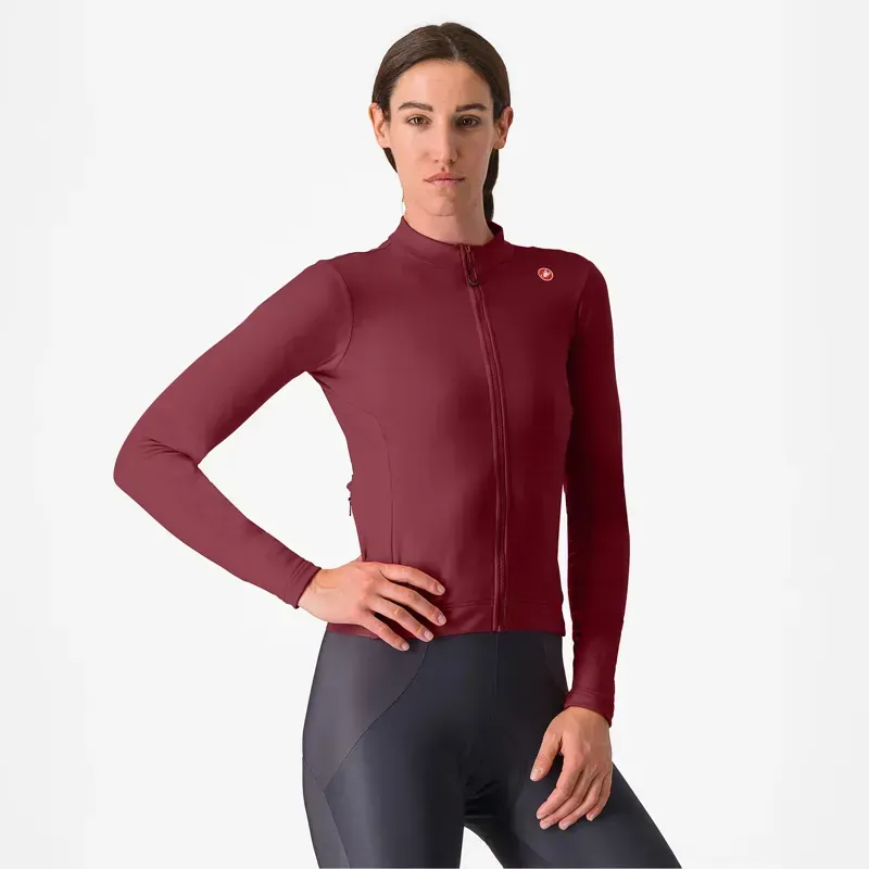 Castelli Espresso Thermal Women's Jersey Bordeaux