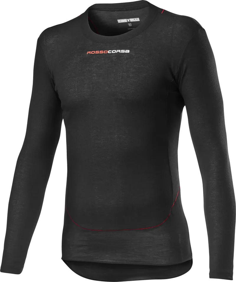 Castelli Prosecco Tech Mens Long Sleeve Base Layer in Black