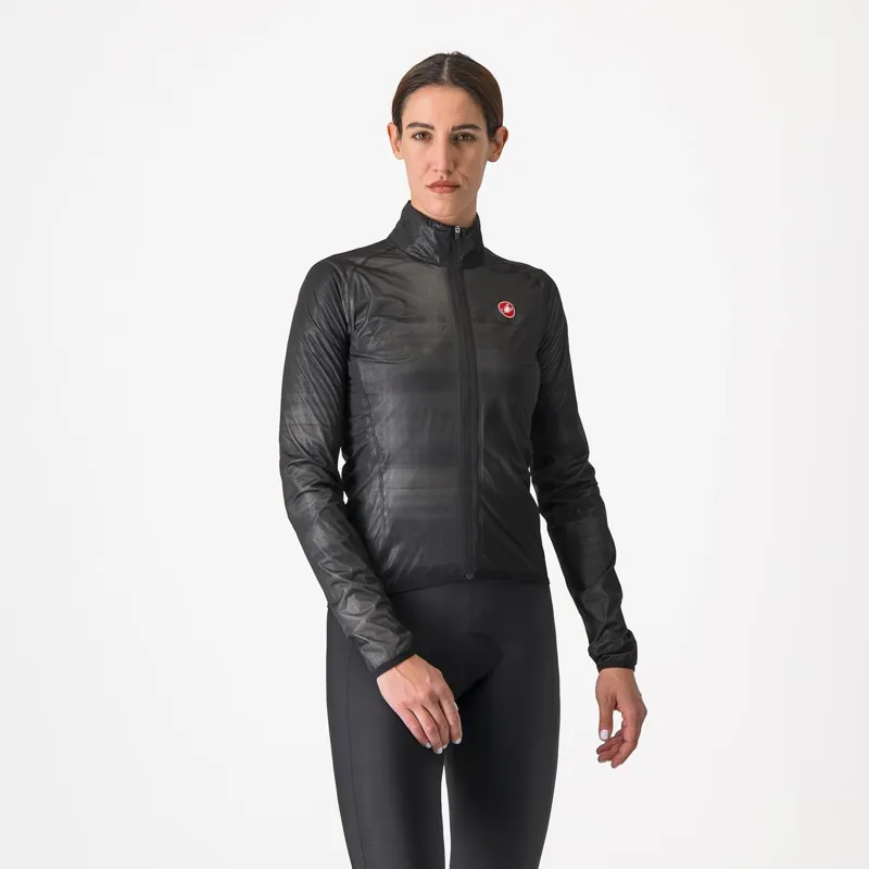 Castelli Squall Shell Womens Jacket light Black/Silver Grey