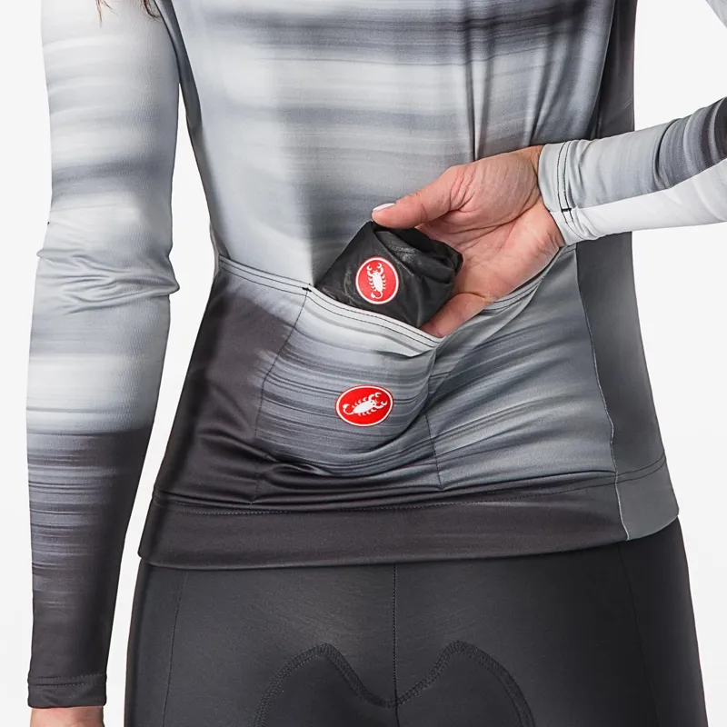 Castelli Squall Shell Womens Jacket light Black/Silver Grey-4