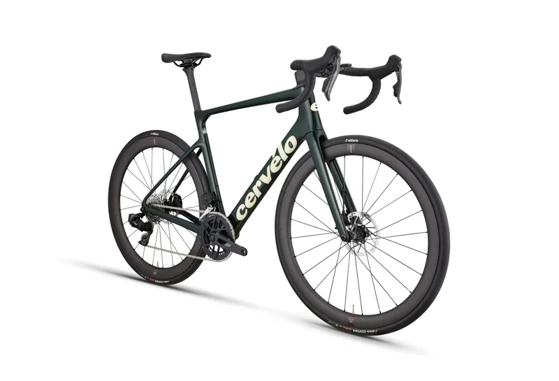 Cervelo Caledonia-5 SRAM Rival AXS Emerald/Cream Carbon Road Bike-1