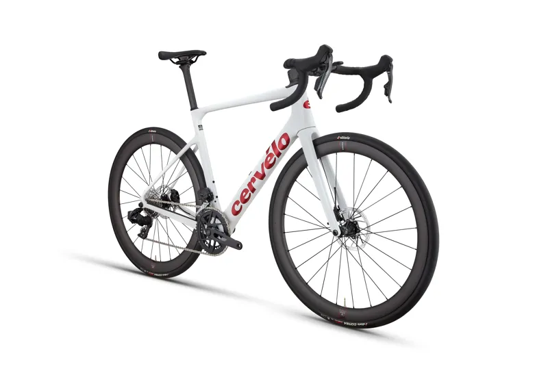 Cervelo Caledonia-5 SRAM Rival AXS Vanilla/Cherry Carbon Road Bike-1