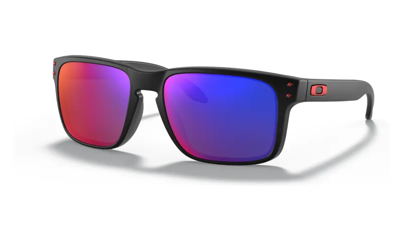 Oakley Holbrook Matte Black Red Iridium Sunglasses