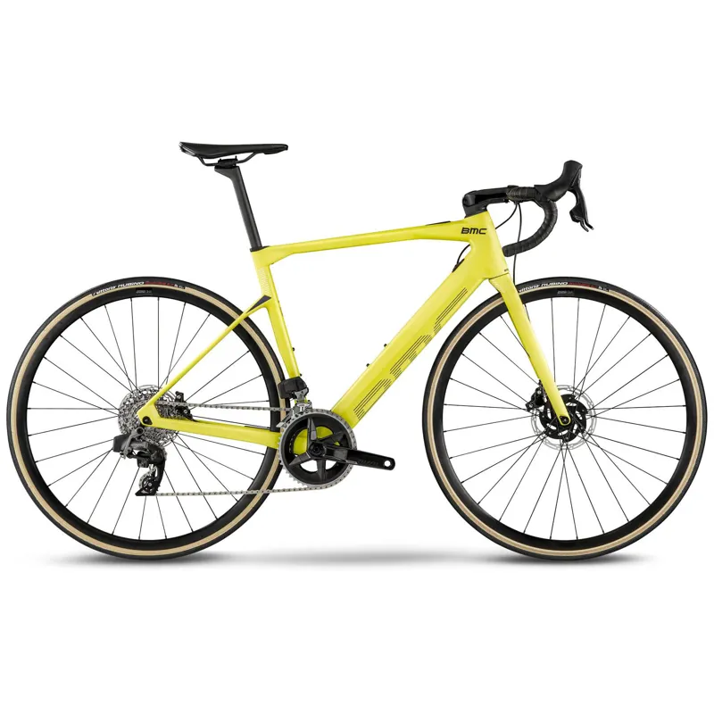 BMC Roadmachine Amp Two Lime Yellow Midnight Blue Electric Road Bike