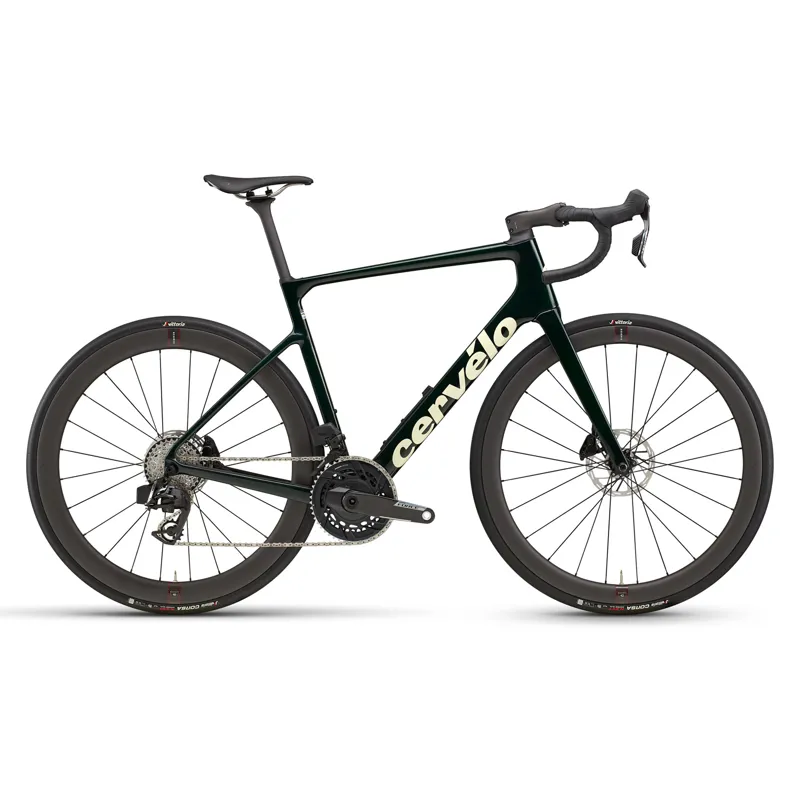 Cervelo Caledonia-5 SRAM Force AXS Emerald/Cream Carbon Road Bike