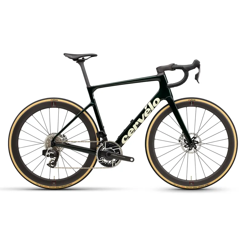 Cervelo Caledonia-5 SRAM Red AXS Emerald/Cream Carbon Road Bike