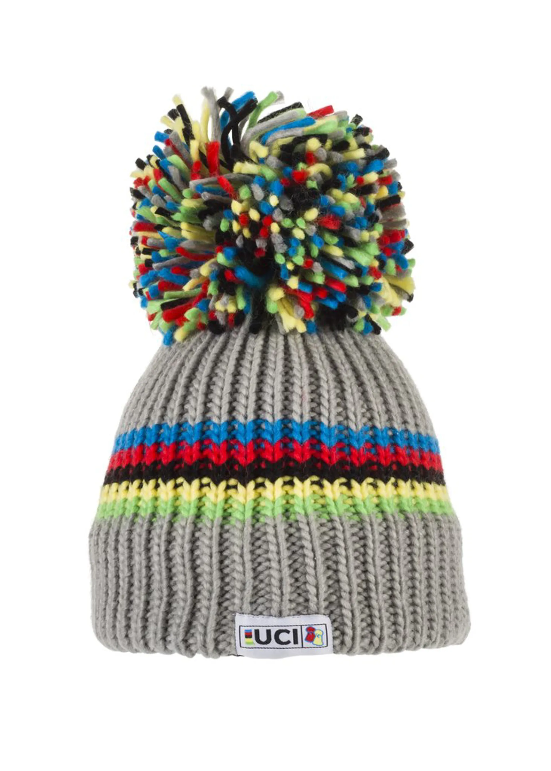 Big Bobble Hats UCI World Championships Rainbow Stripes In Grey