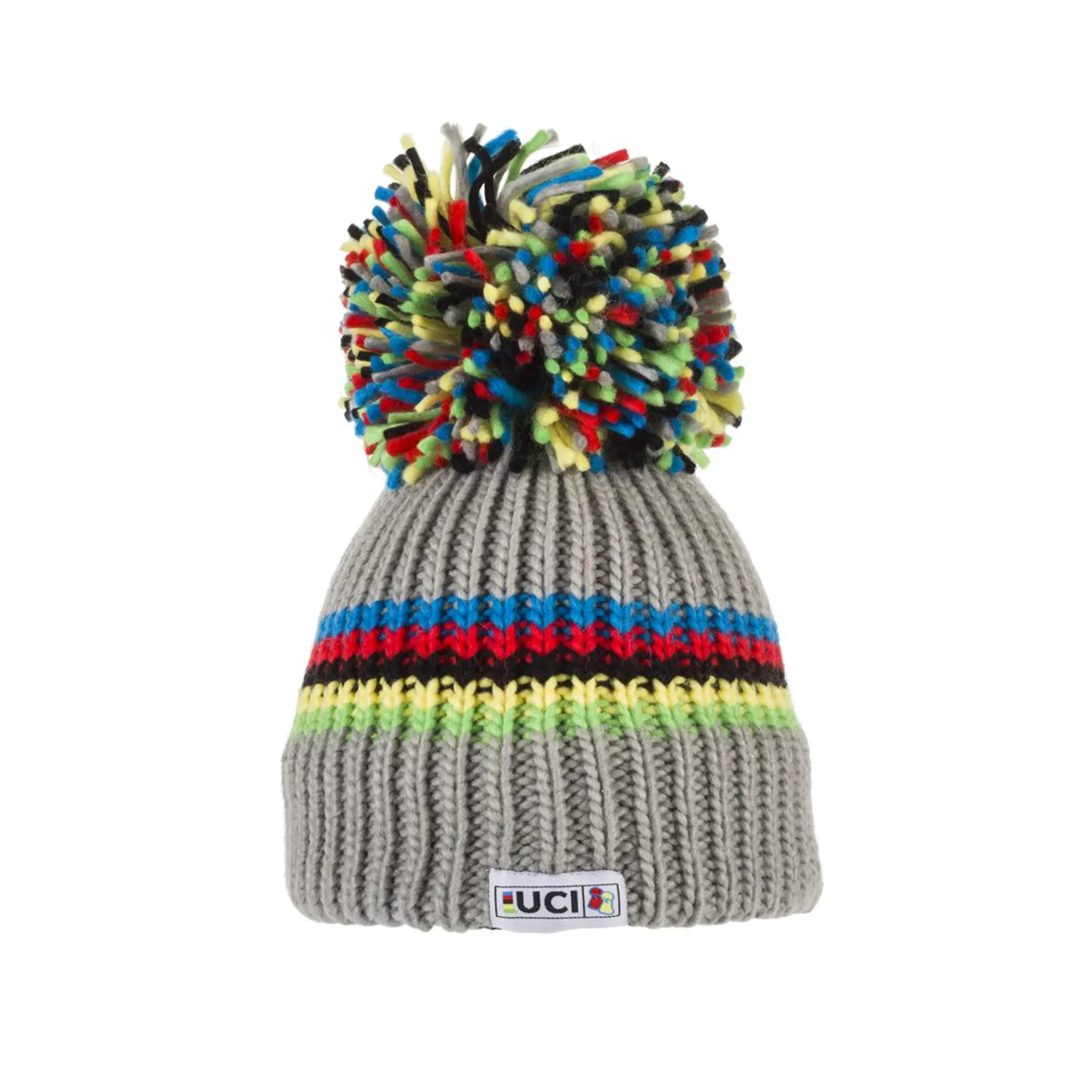 Big Bobble Hats UCI World Championships Rainbow Stripes In Grey