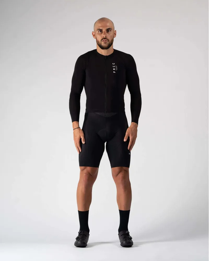 Pedal Mafia Mens Long Sleeve PMCC Jersey Black white
