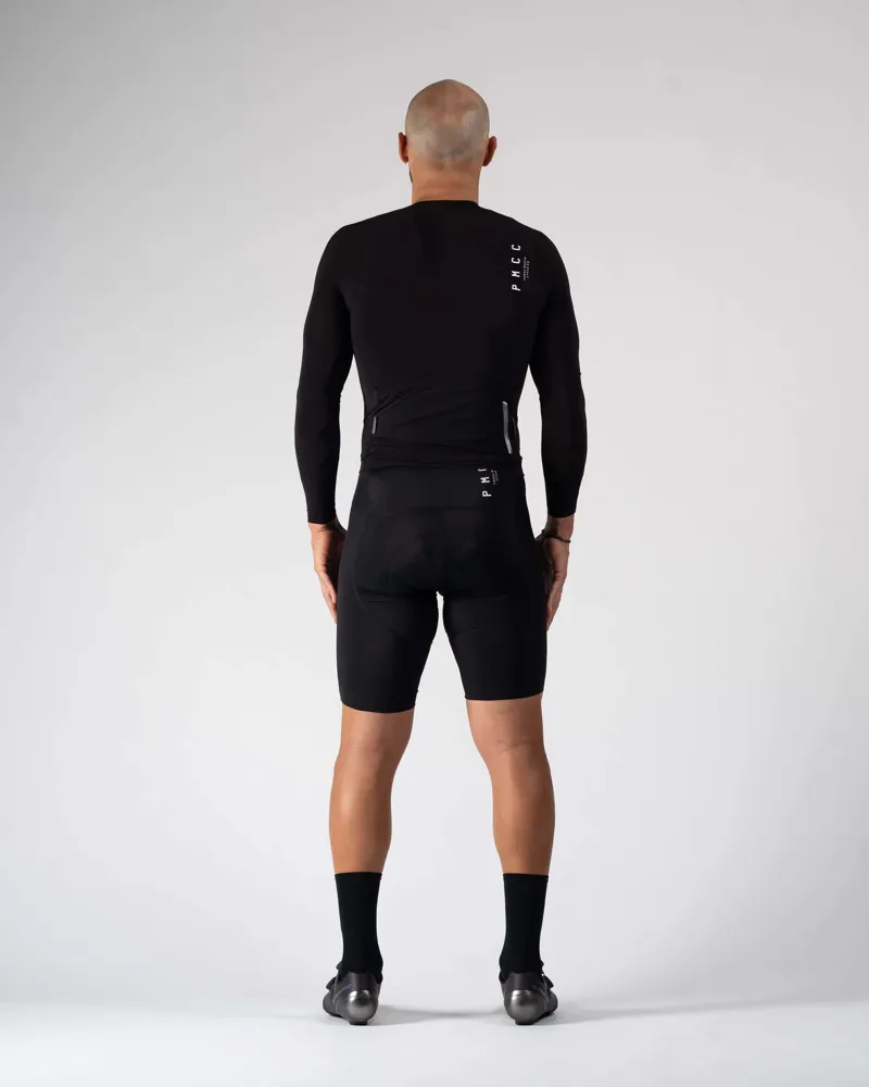 Pedal Mafia Mens Long Sleeve PMCC Jersey Black white-3