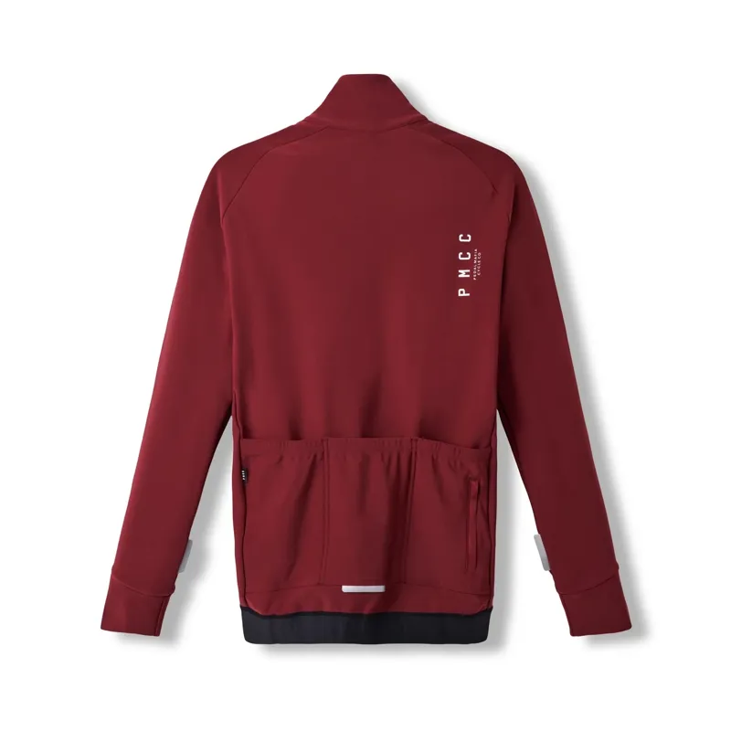 Pedal Mafia Mens PMCC Thermal Jacket Burgundy