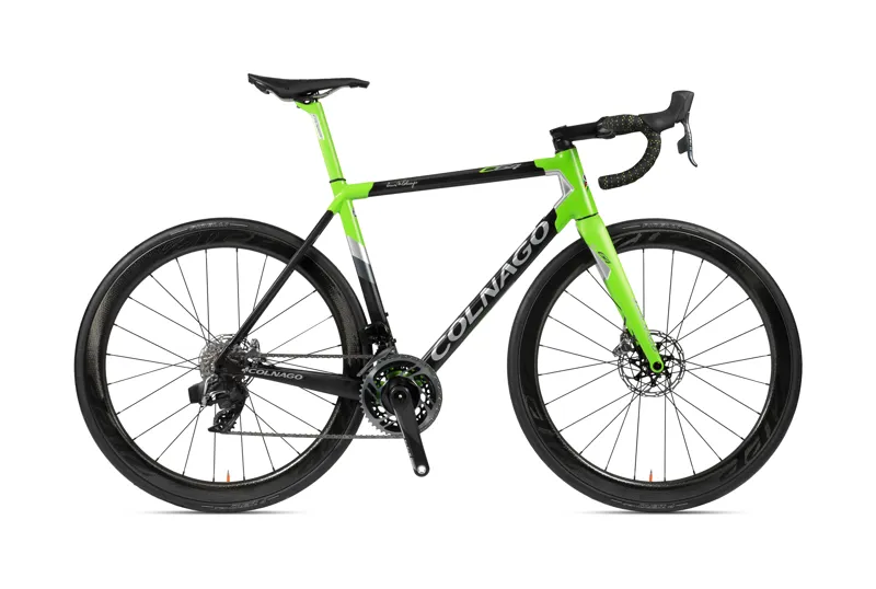 2021 Colnago C64 Rim Brake Carbon Road Bike Frameset in Black/Grn