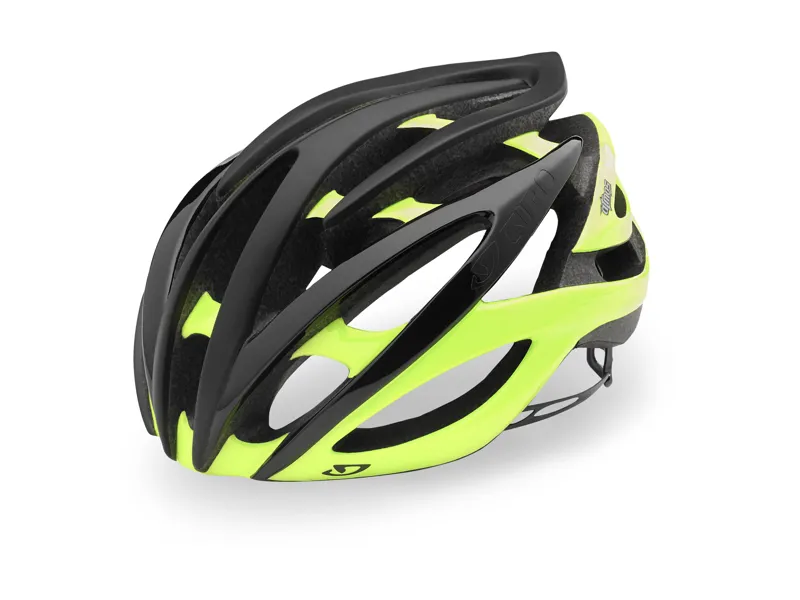 Giro Atmos II Road Cycling Helmet In Black/High Vis Yellow