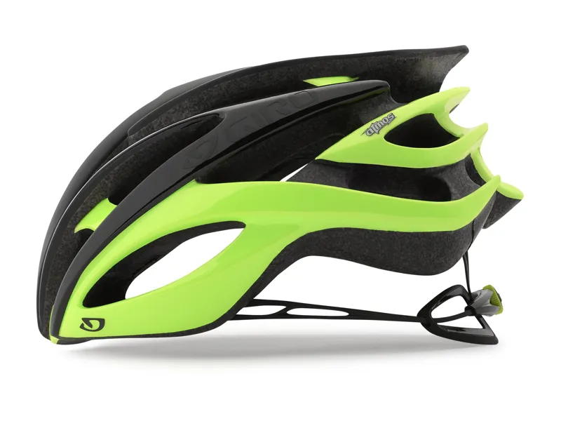 Giro Atmos II Road Cycling Helmet In Black/High Vis Yellow-1