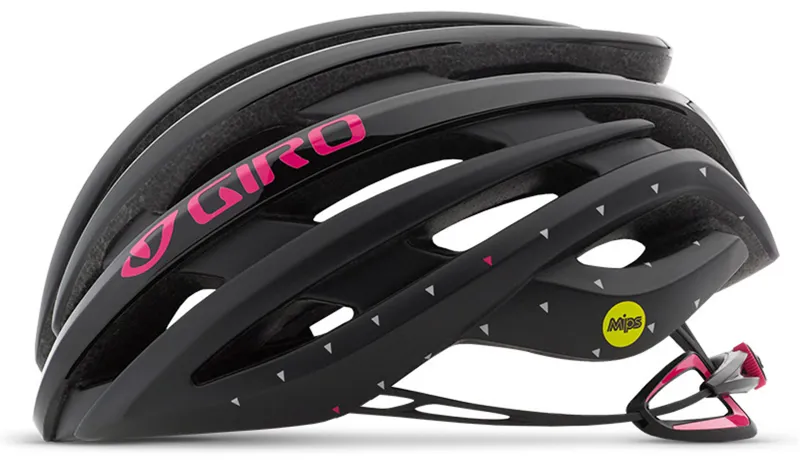 Giro Ember Mips Womens Road Helmet In Black/Bright Pink-1