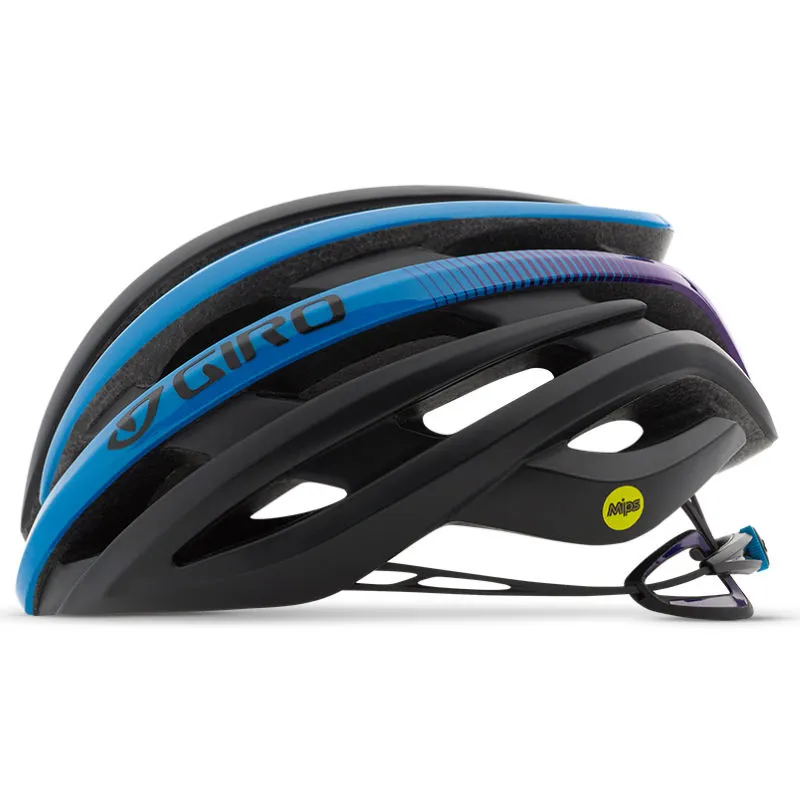 Giro Cinder Mips Road Helmet In Matt Black/Blue/Purple-1