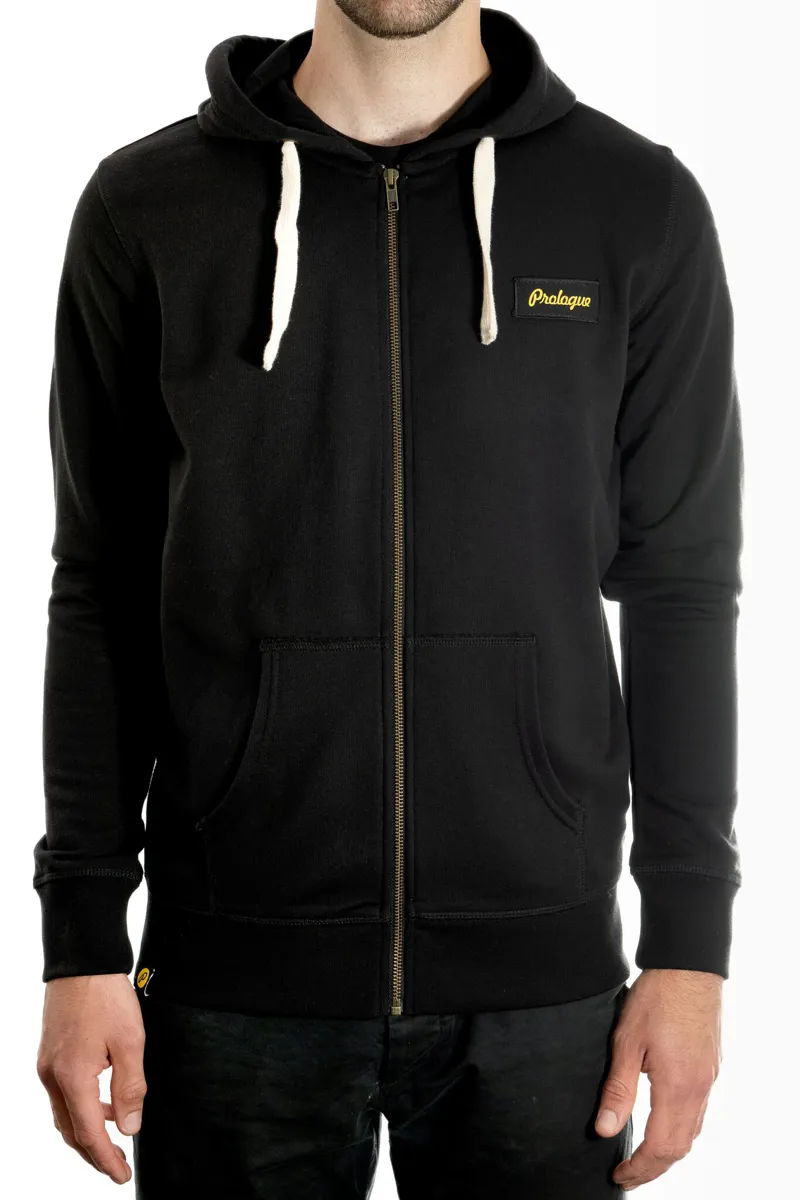 Prologue Performance Cycling Cotton Zip Up Hoodie In Black