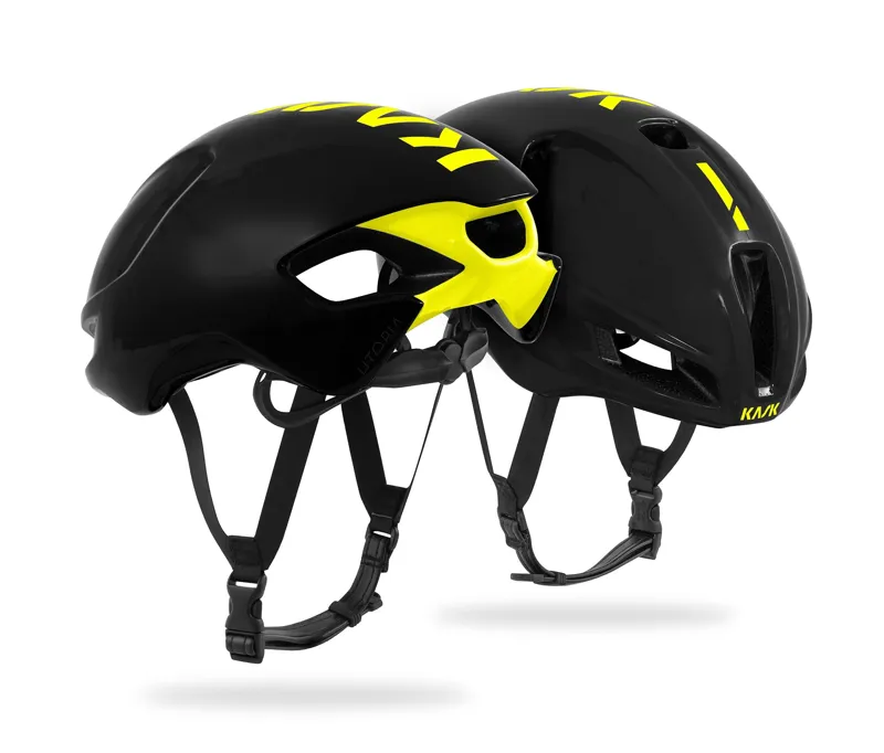 Kask Utopia Black/Fluro Yellow Aero Road Helmet-1