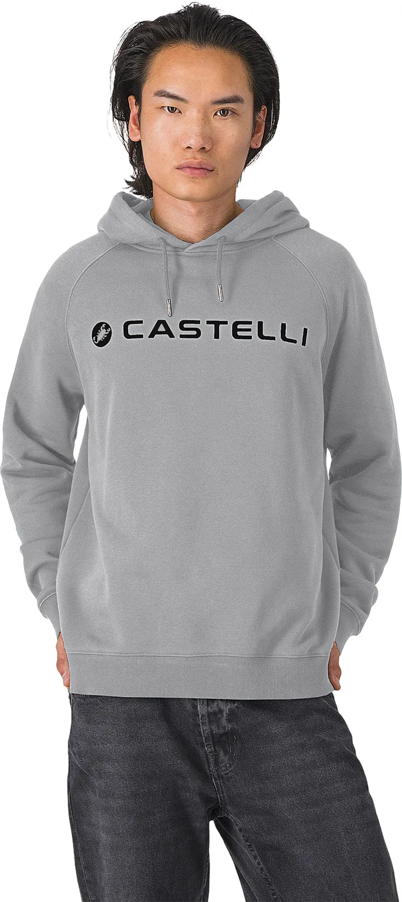 Castelli Logo Hoody Melange Grey
