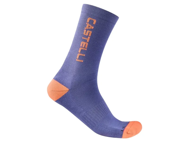 Castelli Sweetspot 20 Thermal Sock Ultraviolet/Brilliant Orange