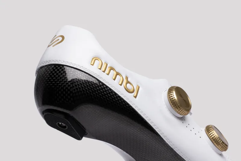 Nimbl Ultimate Glide Carbon Road Shoes in White/Gold-3