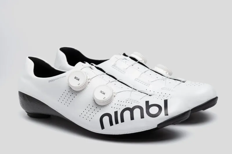 Nimbl Ultimate Exceed Pro Edition Carbon Road Shoes in White/Black-1