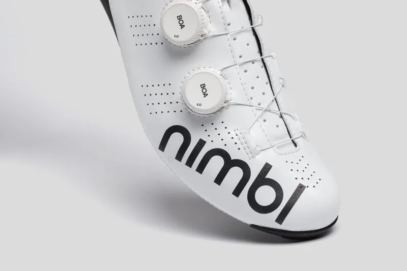 Nimbl Ultimate Exceed Pro Edition Carbon Road Shoes in White/Black-2