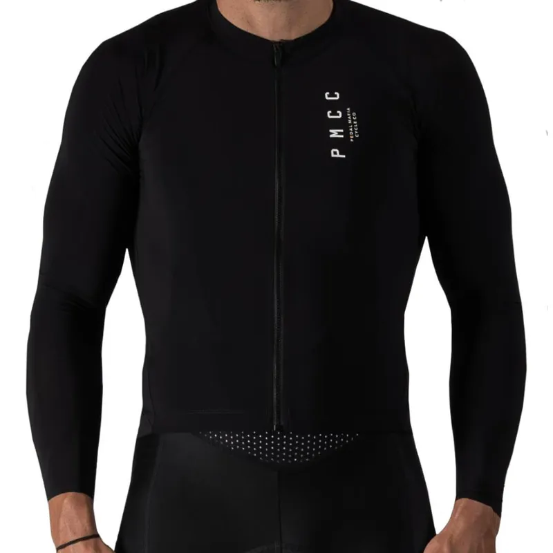 Pedal Mafia Mens Long Sleeve PMCC Jersey Black white