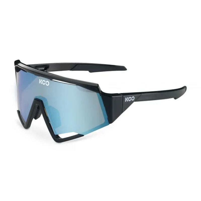 Koo Spectro Black Frame Turquoise Lense Cycling Sunglasses