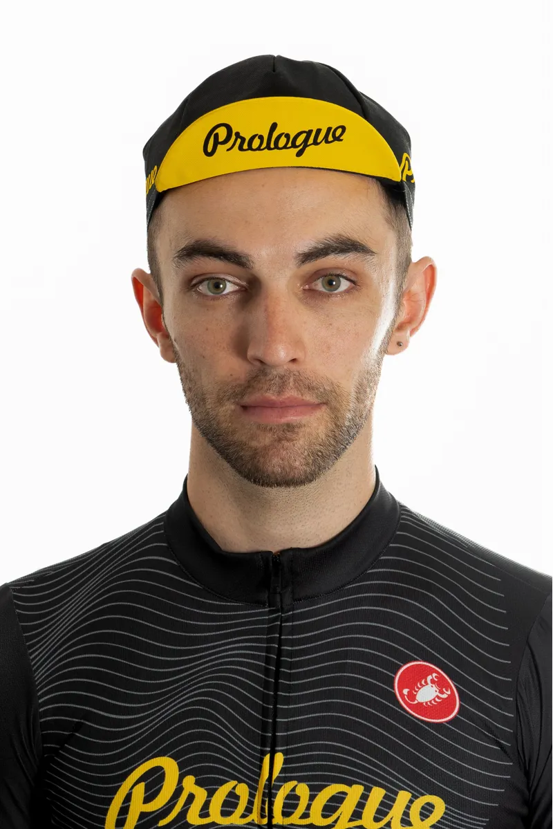 Prologue By Castelli Made In Italy Cycling Cap In Black/Yellow