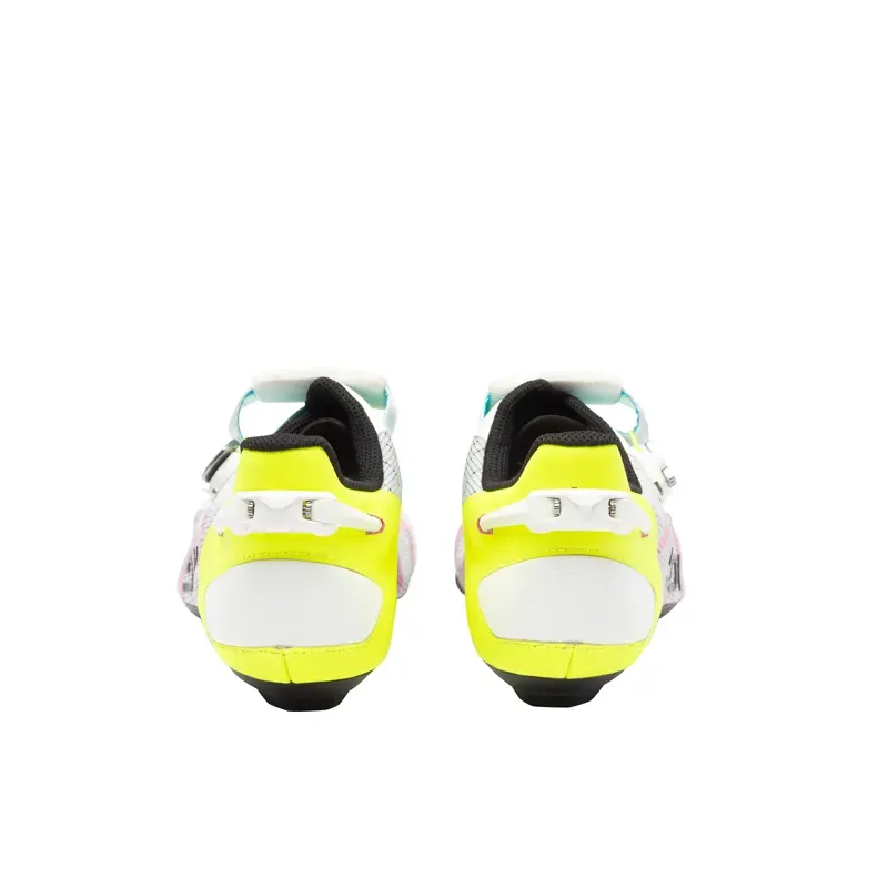 Sidi Wire 3 Road Shoes in White/Yellow Fluo-2