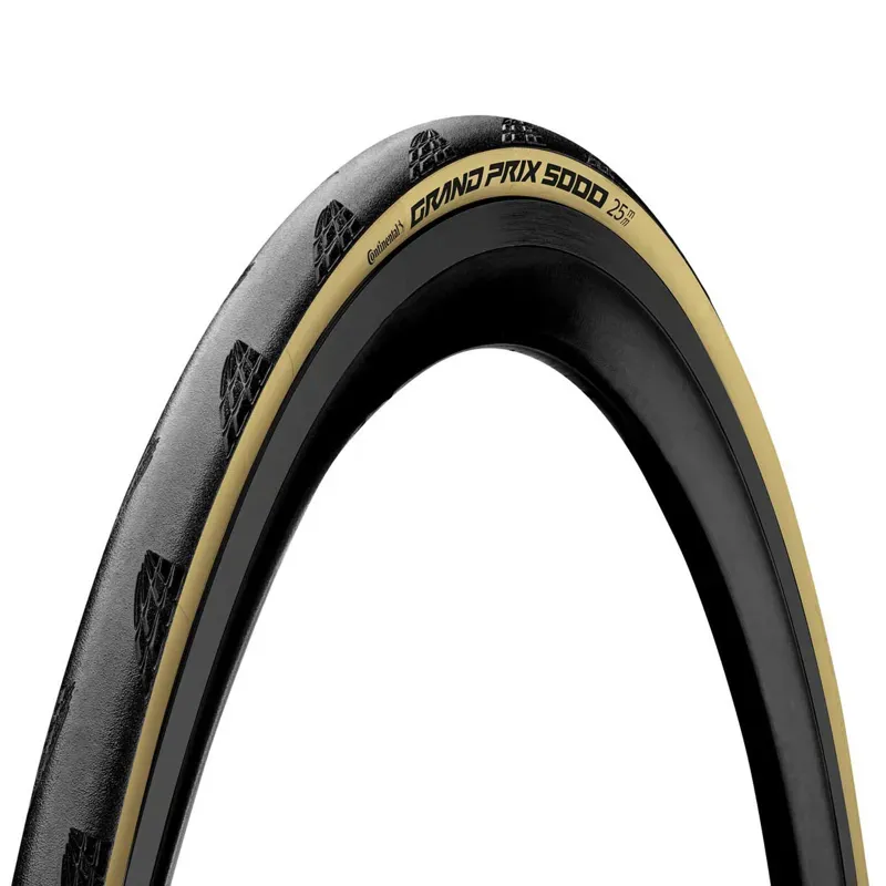 Continental GP5000 Clincher Road Bike Tyre - Cream/Black
